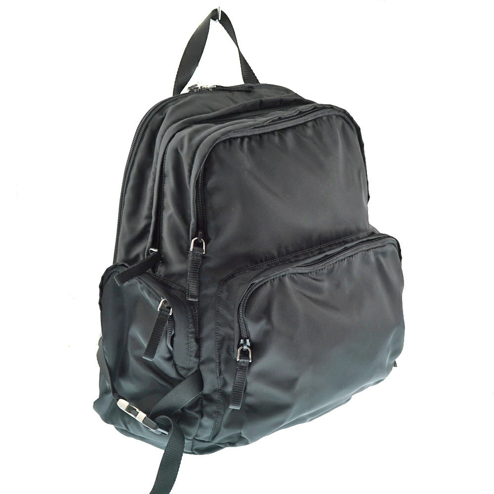 PRADA Backpack Rucksack Daypack Black Pocono Multiple Storage Sporty Bag - Picture 1 of 11